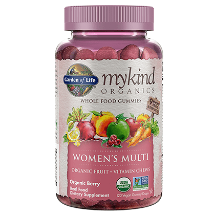 Garden of Life Mykind Organics Women's Gummy Multi, Berry, 120 Organic Fruit Chews