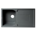 thumbnail image 4 of Pemberly Row 34" Single Bowl Granite Composite Kitchen Sink w/ Drainboard, 4 of 9