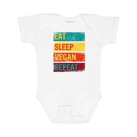 

Inktastic Vegetarian Eat Sleep Vegan Repeat Gift Baby Boy or Baby Girl Bodysuit