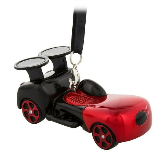 Mickey Mouse Racer Race Car Christmas Holiday Ornament Figure 4" W
