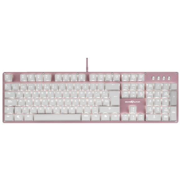 Teclado Gamer Mecanico Switch Azul Multicolor GAME FACTOR KBG400- PK-BL Rosa GameFactor KBG400- PK-BL Rosa