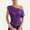 Purple, variant on Gold Plus Size Blouses for Women, Nylon Juniors Tops, Short Sleeve Lightweight Button Down Shirt Women, Athletic Tops, Sequin Carnival Solid Color Womens Clothes Trendy Spring 2024
