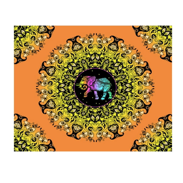 Tapicería de pared con diseño de mandala, 150 x 130 cm, microtela de fibra