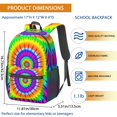 thumbnail image 3 of Pink and Yellow Tie Dye Pattern 17" Waterproof Oxford School Backpacks for Teens, S-Shape Padded Straps, for School, Travel, Hiking, Camping, 3 of 5