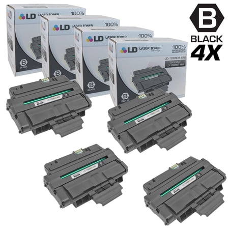 Compatible Replacements for Xerox 106R01486 Set of 4 Black Laser Toner Cartridges for use in Xerox WorkCentre 3210  and 3220 s