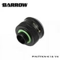 thumbnail image 2 of Barrow G1/4" to 16mm Hard Tubing Compression Fitting, Black, 4-pack, 2 of 3