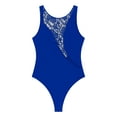 thumbnail image 6 of inhzoy Womens Floral Lace Sleeveless Leotards Backless Ballet Dance Gymnastics Bodysuit Royal_Blue L, 6 of 8