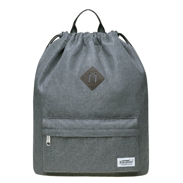 KAUKKO Cordón Deportes Mochila Gimnasio Yoga Bolsa Hombro Mochila para Hombres y Mujeres KAUKKO K1031-3-Darkgrey