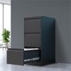 thumbnail image 2 of Qinaqin Resistente 3 Cajón Vertical Archivos Gabinete con Cerradura Metálico Steel Almacenamiento para Oficina en Casa Fits Letter & Legal Size Files Assembly Required Negro, 2 of 7