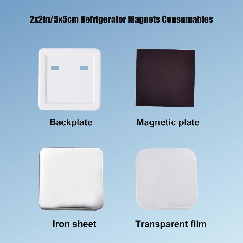 Magnet Maker Machine 2X2Inch Fridge Magnets Badge Maker Kit Button Badge Making with Paper Cutter Consumables for Any Place with Iron