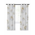 thumbnail image 7 of White Conch Coastal Blackout Curtains for Bedroom, Nautical Summer Beach Ocean Sea Thermal Insulated Kitchen Drapes with Grommets, Light Blocking Window Treatment, 2 Panels 42" x 54", 7 of 7