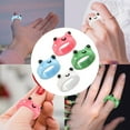 thumbnail image 3 of 2x 4 Piezas Conjunto de Anillos 7 Tamaños Apilables Animal Estético Moda Resina Plástico Anime Joyería Bonita Anillos Gruesos Salvador Anillos de resina, 3 of 10