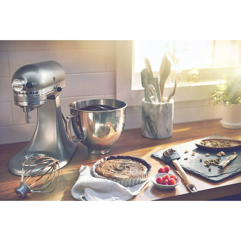 KitchenAid 5-Quart Tilt Head Stand Mixer with Flex Edge Beater Glass Bowl Lavender Cream