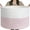 Pink, variant on Timeyard Large Woven Laundry Hamper Basket - Decorative Storage Organizer for Living Room, Holds Toys Pillows Blankets Clothes - 21.7" x 21.7" x 13.8"-pink