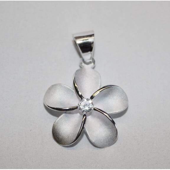 Hawaiian Jewelry Sterling Silver Plumeria Flower 15MM Pendants
