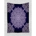 thumbnail image 1 of Purple Mandala Tapestry, Bohemian Floral Pattern with Continuous Round Mandalas Concept, Wall Hanging for Bedroom Living Room Dorm Decor, 60W X 80L Inches, Pale Mauve and Indigo, by Ambesonne, 1 of 2