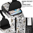 thumbnail image 4 of Sling Backpack,White Halloween Pumpkin Bat Pattern Crossbody Bag with Water Bottle Holder,Waterproof Sling Bag for Men/Women with Chest Phone Holder for Hiking,Travel, 4 of 6