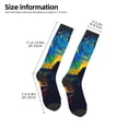 thumbnail image 2 of Naloa Abstract Starry Sky Thigh High Socks Extra Long Stretchy Sock Women Over Knee High Opaque Stocking Daily Wear, 2 of 6
