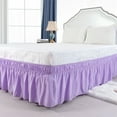 thumbnail image 2 of Unique Bargains Polyester Bed Skirt Elastic Wrap Around Dust Ruffle 15' Drop, 2 of 10