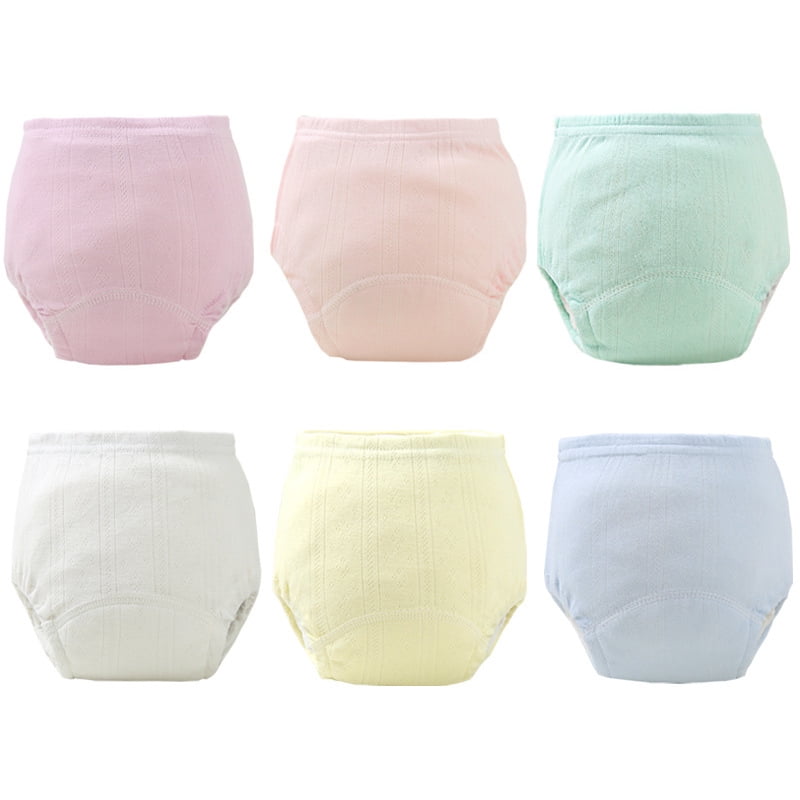 6 Pack Unisex Cotton Reusable Potty Training Underwear Breathable Toddler  Boys And Girls Pee Training Underpants Waterproof Training Pants-mxbc