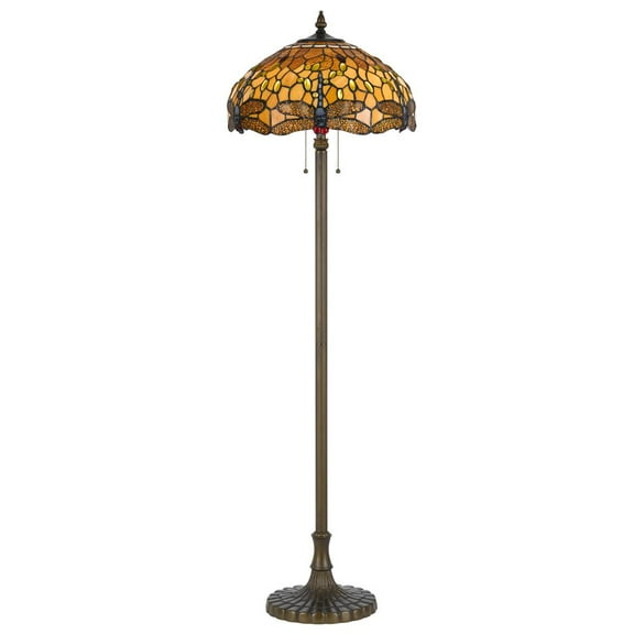 Belen Kox 60" Height Zinc Cast Floor Lamp in Antique Brass