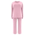 thumbnail image 6 of Hogleaql Womens Plus Size Sweatsuits Sets Long Sleeve Lounge Drawstring Sweatshirt Wide Leg Sweatpants Solid Color Loose Outfits Fashion Winter Tracksuit with Pockets 2025 Fluorescent Green S, 6 of 6