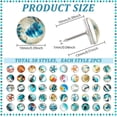thumbnail image 2 of PH 100pcs 50 Styles Ocean Theme Thumb Tacks 10mm Push Pins Decorative Thumbtacks for Map Corkboard Bulletin Board Calendar Photo Wall Office Home Craft Supplies Colorful, 2 of 9