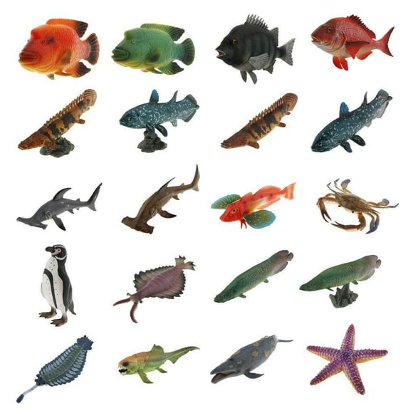 Langgg Realistic Static Ocean Animal Model Toy Favors Animal Party Ocean Animal Ocean Animal Toys Kids Gift Latimeria