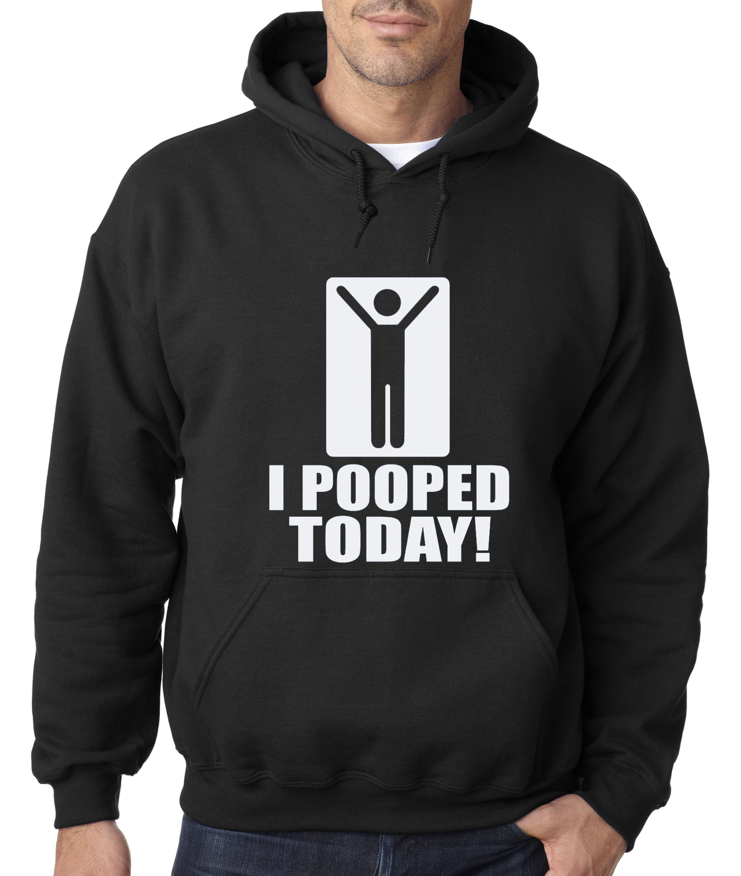 I Pooped Today Hoodie Funny Novelty Gag Gift Stick Figure Sweatshirts 