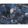 thumbnail image 3 of Ambesonne Rose Pattern Quilted Coverlet 2 Pcs, Night Jungle Flowers, Twin Size, Cobalt Blue Charcoal Grey, 3 of 4