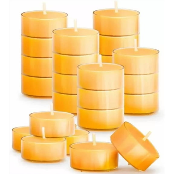 9Pcs Natural Beeswax Tealight Candles Handmade 4 Hours Each - Made In Usa
