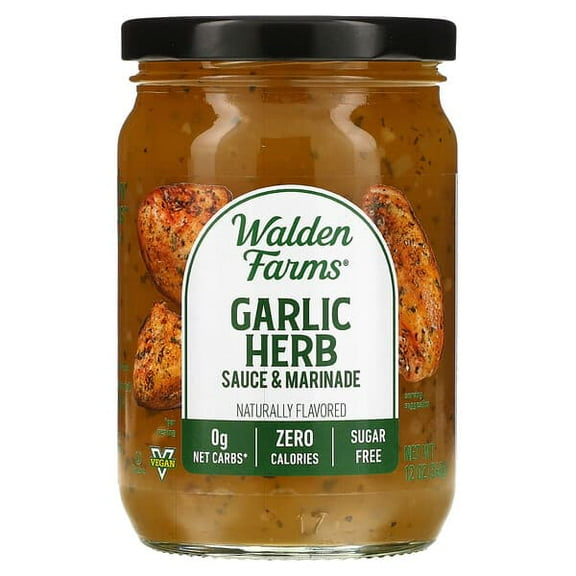 Walden Farms, Garlic Herb Sauce & Marinade, 12 oz Pack of 2