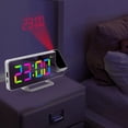 thumbnail image 3 of Reloj de proyección de espejo RGB Naiovety con función de alarma dual Carcasa negra, 3 of 6
