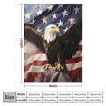 thumbnail image 4 of ONETECH  American Eagle Flag Blanket, Flannel Eagle Blanket Soft Cozy Plush Blanket Gifts for Adults and Kids Plush Warm Throw Blanket for Bedroom Living Room Sofa Couch, 4 of 6