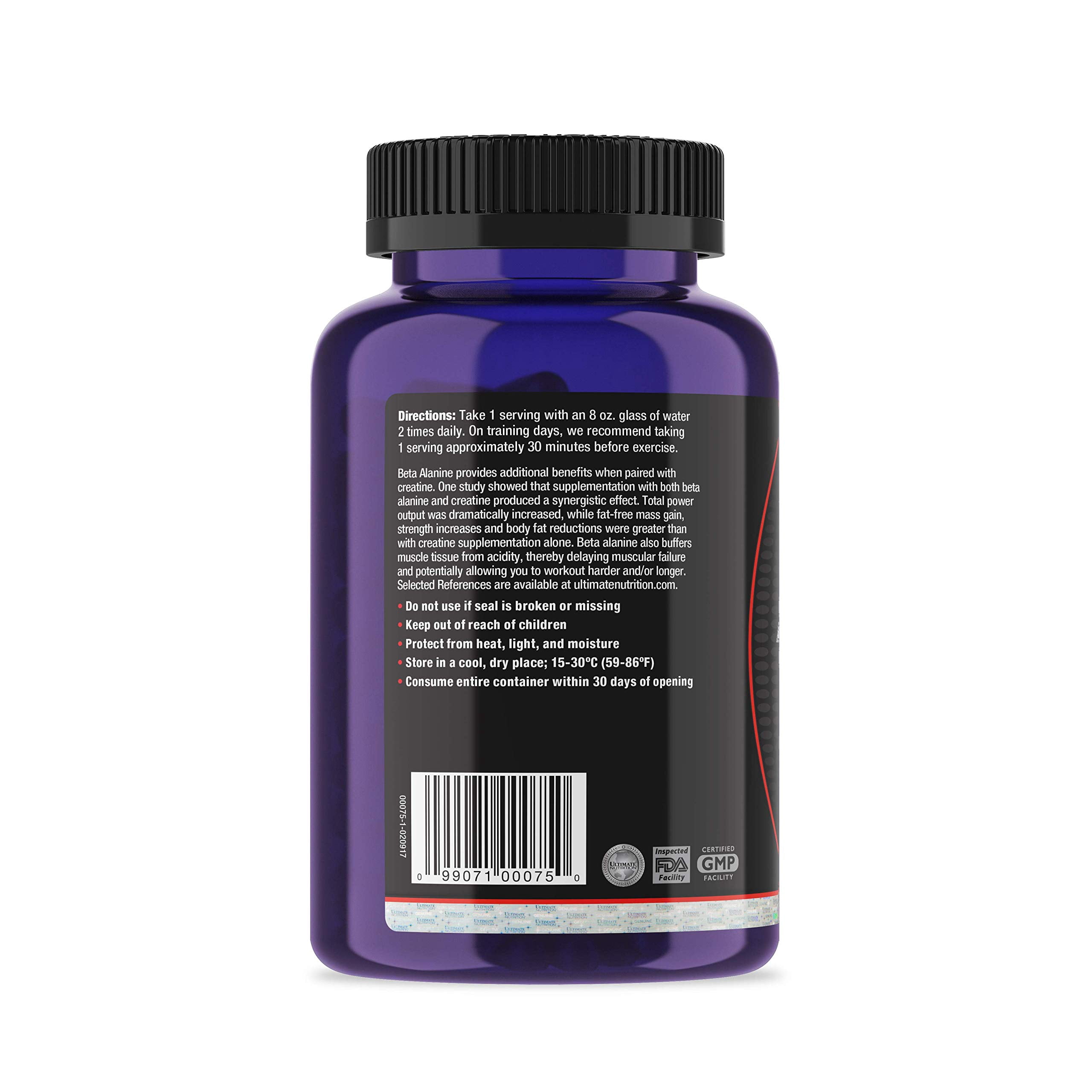 Ultimate Nutrition Platinum Series, Build Lean Muscle ,Amino Acid Supplements., 200capsule Pre-Workout