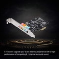 thumbnail image 5 of 4X Tarjeta de Sonido PCIe 5.1, Tarjeta Envolvente PCI Express Audio Estéreo 3D con Alto Rendimiento de Sonido Tarjeta de Sonido para PC Chip CMI8738, 5 of 5