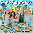 thumbnail image 3 of Dog Man Party Supplies for Boy Decorations Paper Plates Tableware Balloons Birthday Decor Cake Topper Fans Banner Backdrop, 3 of 7