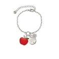 thumbnail image 2 of Delight Jewelry Silvertone Large Red Apple Silvertone Discover Dream Explore Zoey Charm Bracelet, 6.5+2" Extender, 2 of 4