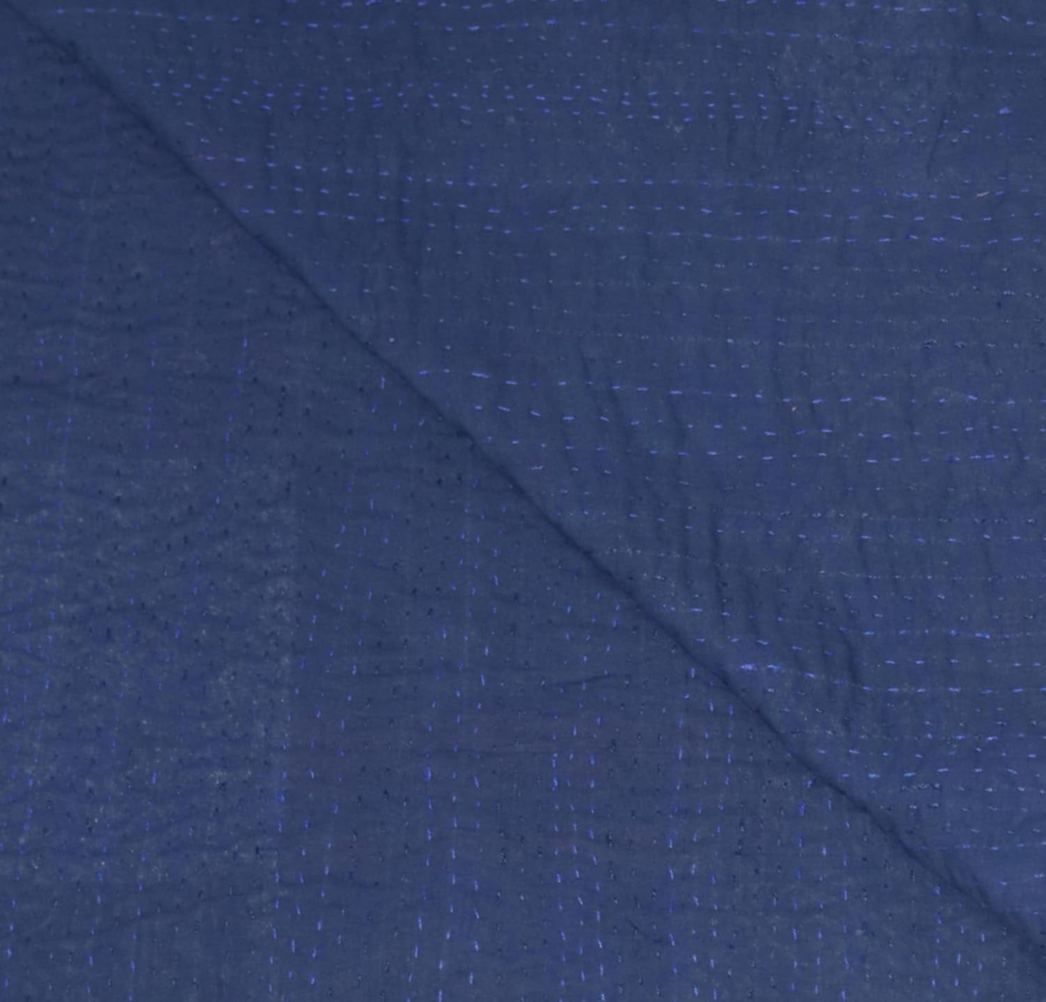 Trademoon Indian handmade Cotton kantha Quilt , Dotted Print Kantha Gudri Size ( King 108" x 108" )