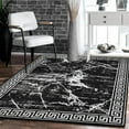 thumbnail image 1 of GLORY RUGS Area Rugs Marble 2x7 Black Gray Carpet Modern Abstract Rug Living Room Dining Bedroom Rug, 1 of 5