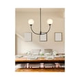 thumbnail image 2 of Living District Nyomi 19" 2-Light Metal/Glass Chandelier in Black/White, 2 of 8
