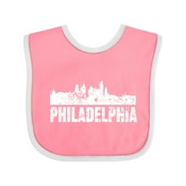 Inktastic Philadelphia Skyline Grunge Boys or Girls Baby Bib