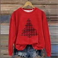 thumbnail image 2 of Kctiaxy Red Sweatshirt for women Long Sleeve Crew Neck Christmas Graphic Print Sweatshirt Causal Loose Pullover Sweater Warm Fall Winter Fashion, 2 of 4