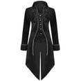 thumbnail image 1 of Chaqueta estilo frac estilo steampunk estilo gótico SIAEAMRG para hombre, color negro, talla L, 1 of 6