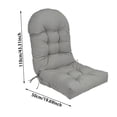 thumbnail image 2 of Rocking Chair Cushion 43.31 x 19.69 Inch for Indoor Outdoor Blue, High Back Thick Tufted Adirondack Chair Pads with Ties, Comfortable Patio Furniture Cushion, Outdoor Seating Furniture, 2 of 4