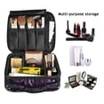 thumbnail image 2 of FORMRS Travel Makeup Bag Large Capacity Train Case Cosmetic Organizer with Adjustable Dividers, Roses and Pearls, 2 of 8