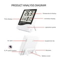 thumbnail image 4 of Digital Temperature Humidity Meter Electronic LCD Indoor Outdoor Thermometer Hygrometer ,Fast Response, 4 of 7
