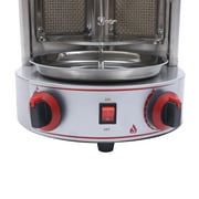 3000W Stainless Steel Infrared Doner Kebab Machine, LPG-Powered Vertical Rotisserie with Automatic Rotation, 110V US Plug