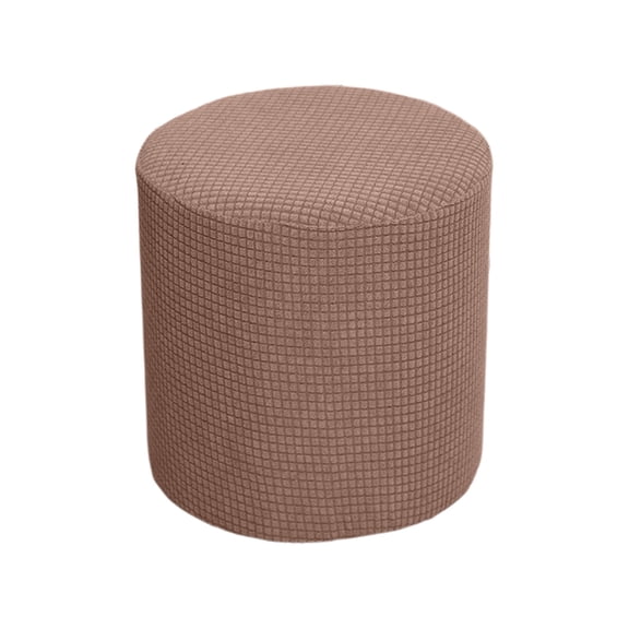 Full Coverage Waterproof Round Stool Cover Stretch Ottoman Slipcover for Vanity Chair and Dressing Room, Practical Gift for Home Protection and Style Upgrade with Washable Fabric