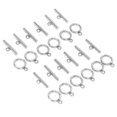 thumbnail image 3 of Jewelry DIY Round Toggle Clasps Stainless Steel T-Bar Clasps for Necklace Making Steel Color, 3 of 5